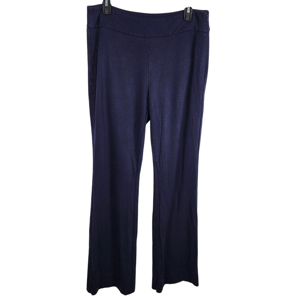 Cabi Women's Trouser Pants 10 Navy Blue 9 to 5 Bootcut Stretch Side Zip 5312